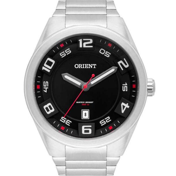 Relógio Orient Masculino Prateado e Preto Analógico MBSS1298 P2SX