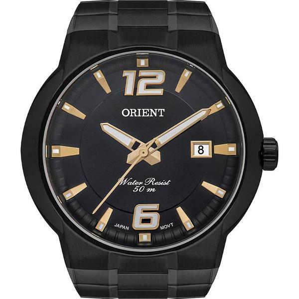 Relógio Orient Masculino Preto Chronograph MPSS1023P2PX Analógico 5 Atm Cristal Mineral