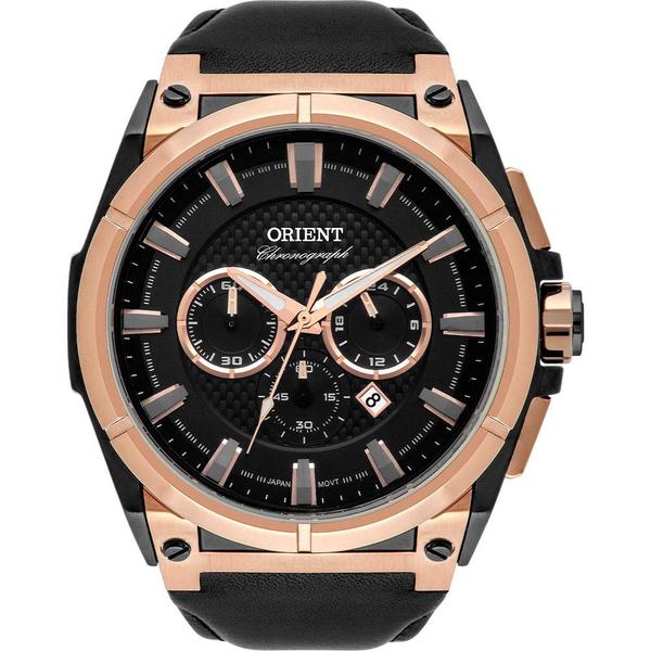 Relógio Orient Masculino Preto Chronograph MTSCC034P1PX Analógico 10 Atm Cristal Mineral