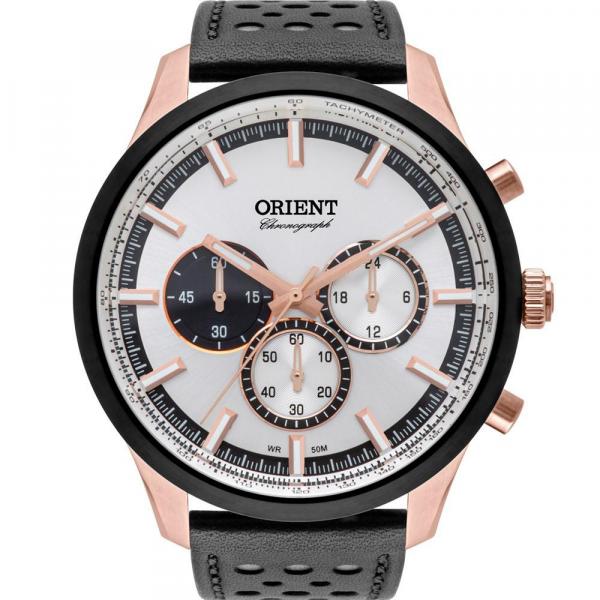 Relógio Orient Masculino Preto Chronograph MTSCC038S1PX Analógico 5 Atm Cristal Mineral