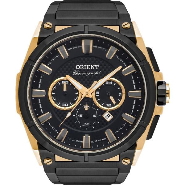 Relógio Orient Masculino Preto Chronograph MTSSC019P1PX Analógico 10 Atm Cristal Mineral