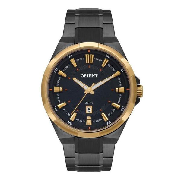 Relogio Orient Masculino Preto E Dourado Social A Prova Dagua Mpss1012 P1PX