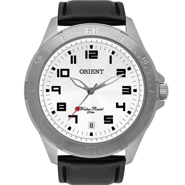 Relógio Orient Masculino Preto MBSC1032S2PX Analógico 5 Atm Cristal Mineral Tamanho Médio