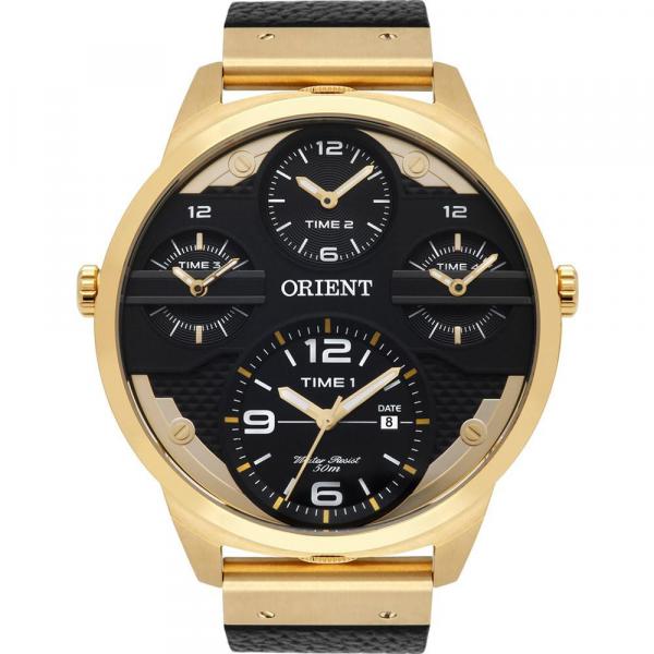 Relógio Orient Masculino Preto MGSCT001P2PX Analógico 5 Atm Cristal Mineral Tamanho Extra Grande
