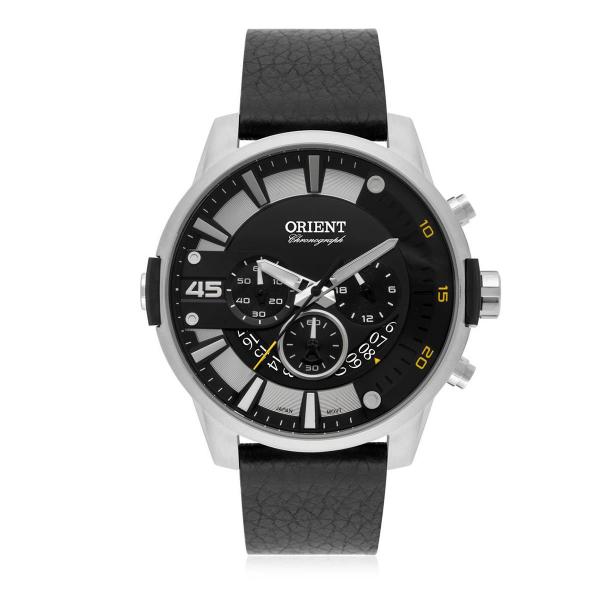 Relógio Orient Masculino Pulseira de Couro Cronógrafo MBSCC052 P2PX