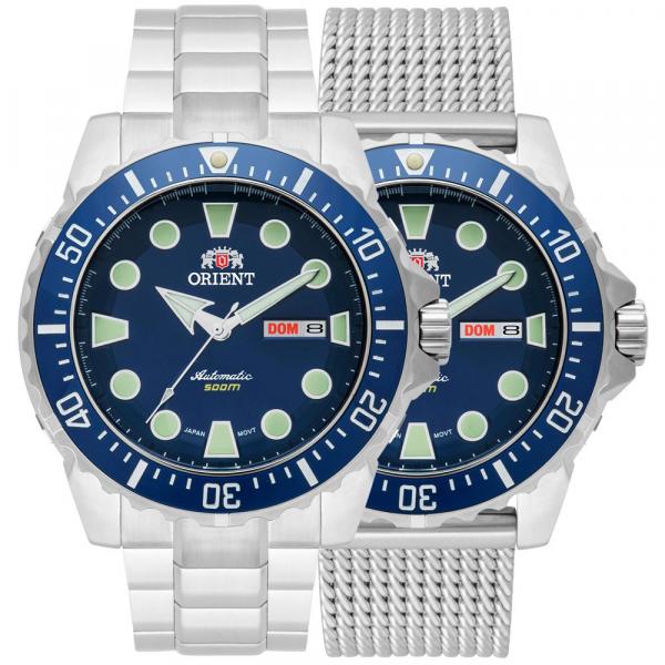 Relógio Orient Masculino Ref: 469ss073 D1sx Automático + Pulseira Mesh
