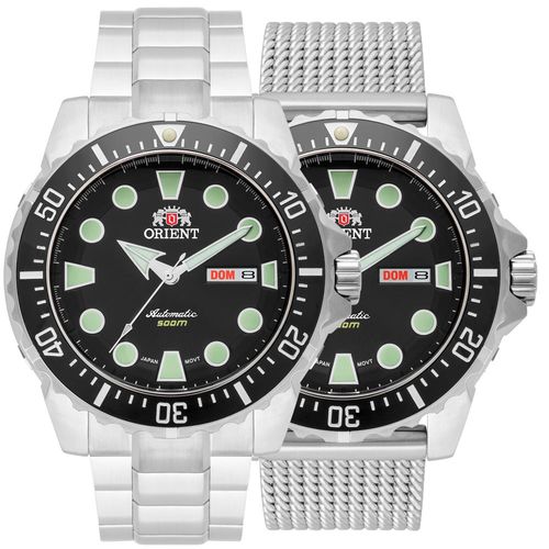 Relógio Orient Masculino Ref: 469ss073 P1sx Automático + Pulseira Mesh