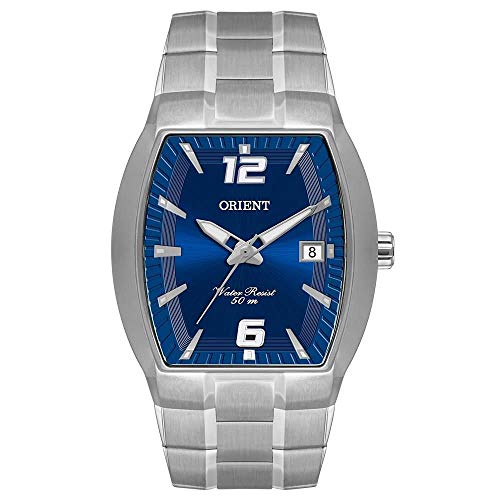 Relógio Orient Masculino Ref: Gbss1053 D2sx Retangular Prateado