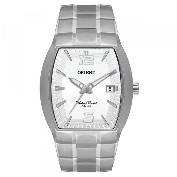 Relógio Orient Masculino Ref: Gbss1053 S2sx Retangular Prateado