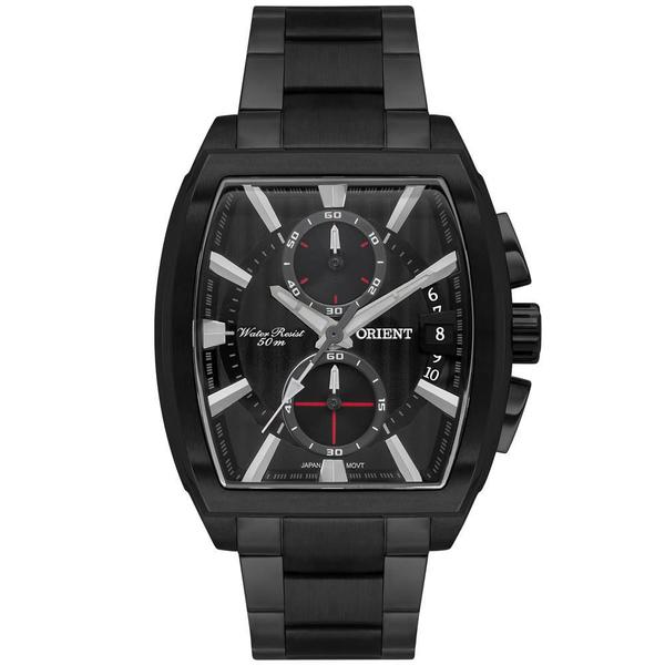 Relógio Orient Masculino Ref: Gpssc001 P1px Cronógrafo Retangular Black