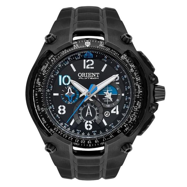 Relógio Orient Masculino Ref: Mpttc001 P2px Flytech Titânio Cronógrafo Black