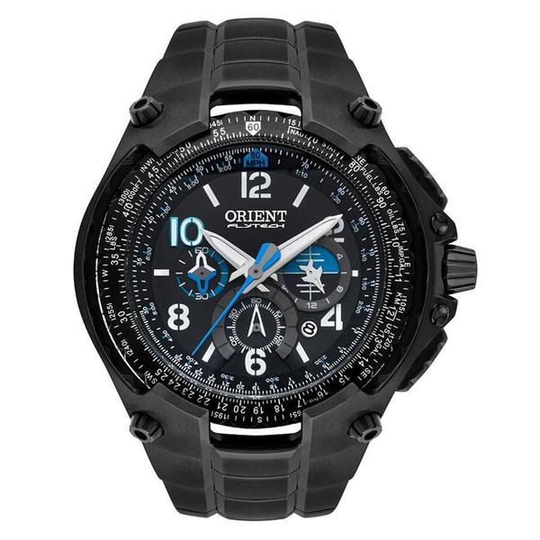 Relógio Orient Masculino Ref: Mpttc001 P2px Flytech Titânio Cronógrafo Black