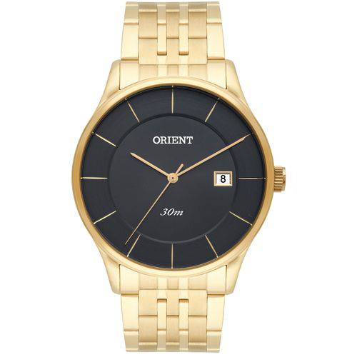 Relógio Orient Masculino Slim Mgss1127 G1kx Dourado Preto