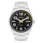Relógio Orient MBSS1303 P2SX masculino prateado mostrador preto