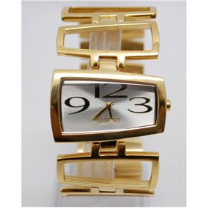 Relógio Orient Médio Dourado Pulseira Elos Abertos LGSS038