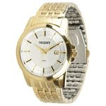 Relógio Orient Mgss1039 Dourado Masculino Mostrador Prata