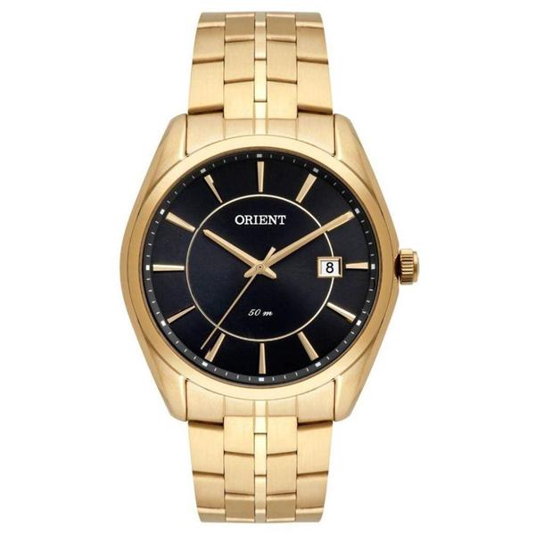 Relógio Orient MGSS1164 G1KX masculino dourado mostrador preto