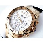 Relógio Orient Mgssc001 Dourado Masculino Visor Prata