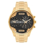 Relógio Orient MGSST001 P1KX Cronógafo Masculino Dourado Mostrador Preto