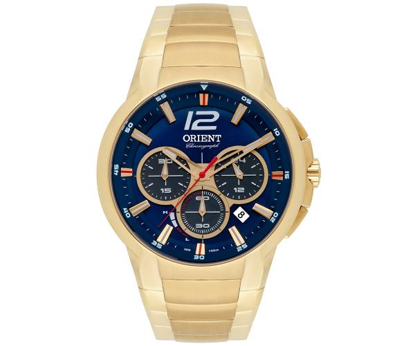 Relógio Orient Solar Tech Masculino Solar Mgssc017 Dourado