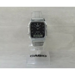 Relogio Aq 230 cassio original prata fundo preto