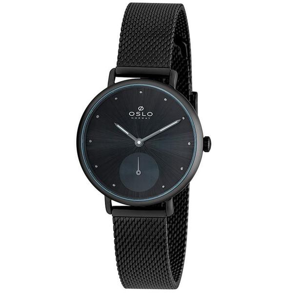 Relógio Oslo Feminino Preto Modelo Mesh - OFPSSSVD0001