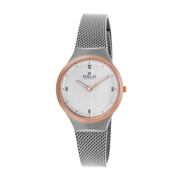 Relogio Oslo Feminino Slim Aço e Rose Oftsss9t0023 S2sx