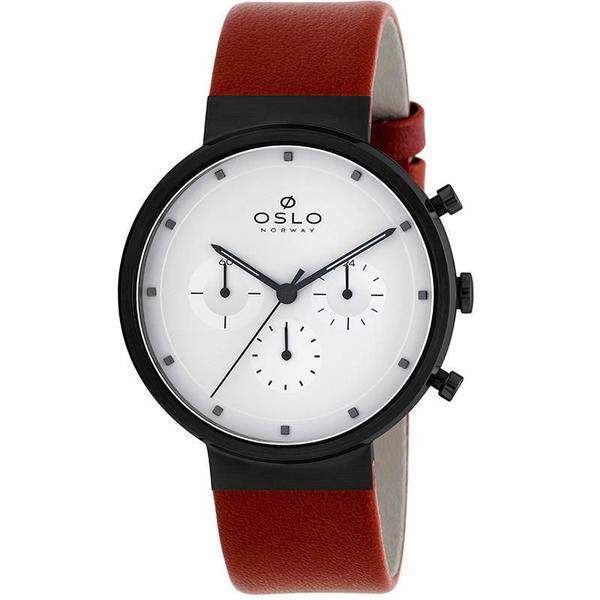 Relógio Oslo Masculino Cronógrafo de Couro - OMPSCCVD0003
