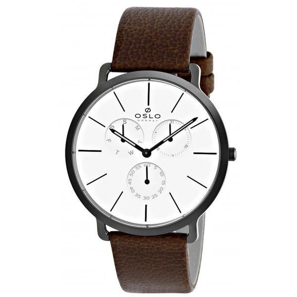 Relógio Oslo Masculino Preto com Branco - OMPSCMVD0001