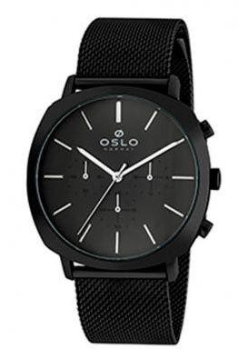 Relógio Oslo Masculino Preto Cronógrafo Ompsscvd0006 I1gx
