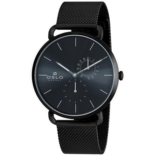 Relógio Oslo Masculino Preto Modelo Mesh - OMPSSMVD0002