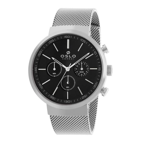 Relógio Oslo Masculino Ref: Ombsscvd0001 P1sx Slim Cronógrafo Pulseira Mesh