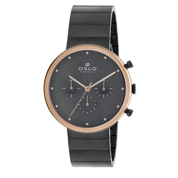 Relógio Oslo Masculino Ref: Omtsscvd0006 G1gx Slim Cronógrafo Black