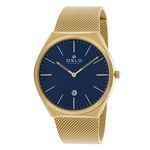 Relogio Oslo Masculino Slim Dourado Omgsss9u0004 D1kx