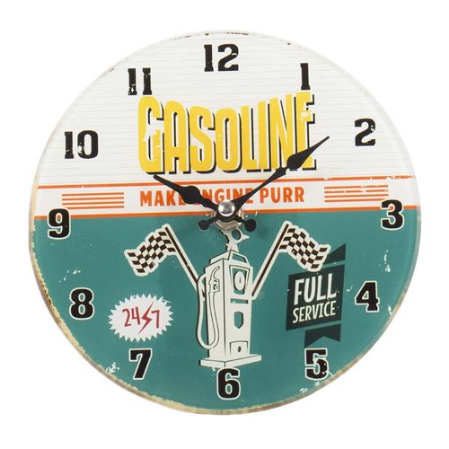 Relógio para Mesa de Vidro - Gasoline - 17 Cm