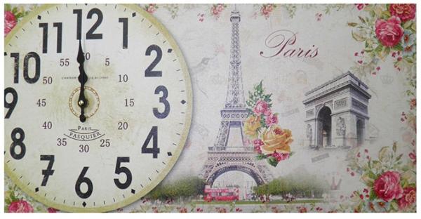 Relogio para Parede Cozinha Vintage Retro Decoracao Monumentos Paris (XIN-04) - Braslu