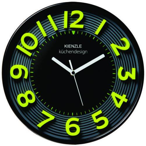 Relógio Parede 30cm 3d Lime Cozinha Amarelo Novo Kienzle