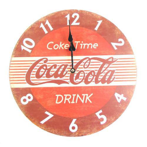 Relogio Parede 34cm Coca Cola V.3421