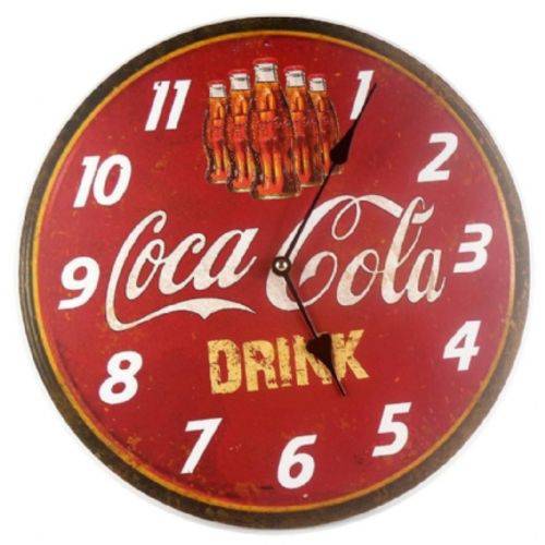 Relogio Parede 34cm Coca Cola