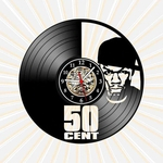 Relógio Parede 50Cent Rap Musica Vinil LP Decoração Retrô