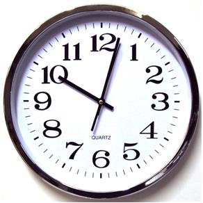 Relógio Parede 35cm Branco 452 Silencioso Sem Tictac Cromado