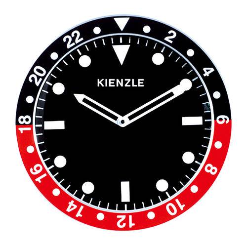 Relógio Parede 36cm Kienzle Competition Preto Vermelho