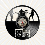 Relógio Parede 89fm radio Rock banda Musica Vinil LP Decor