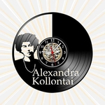 Relógio Parede Alexandra Kollontai Comunismo Vinil LP Arte