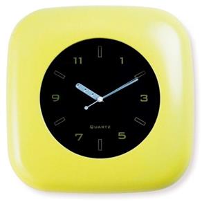 Relógio Parede Amarelo 26cm Analógico Quartz Hercules Rel125