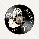 Relógio Parede Aries Signo Zodíaco Vinil LP Decoração Retrô