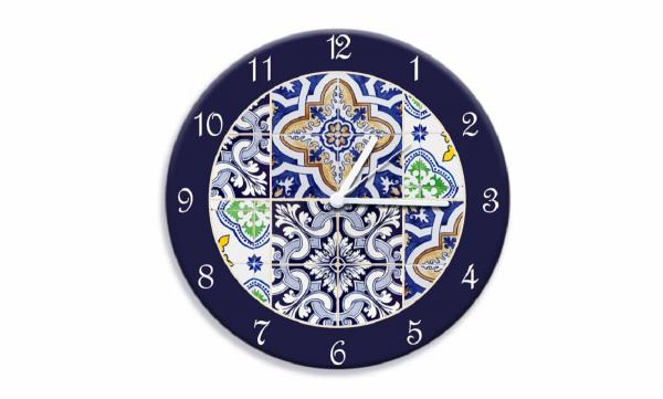 Relógio Parede Azulejos Portugueses - Tecnolaser