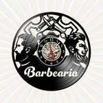 Relógio Parede Barbearia Barber Shop Vinil Decoração Retrô