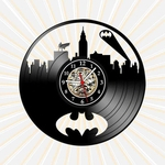 Relógio Parede Batman Gotham City Vinil LP Decoração Retrô