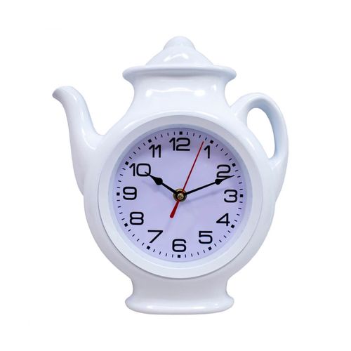 Relógio Parede Branco Bule 29x24.5cm